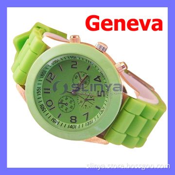 Silicone Watch ,Jelly Watch, 3 Eyes Geneva Watch  (WT-522)